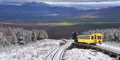 Snow on the Mountain - Mt. Washington Cog Railway - Bretton Woods, NH
